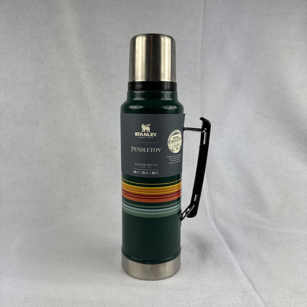 NEW Pendleton Stanley Thermos National Parks Vacuum Bottle Green Camping 1.5 Qt